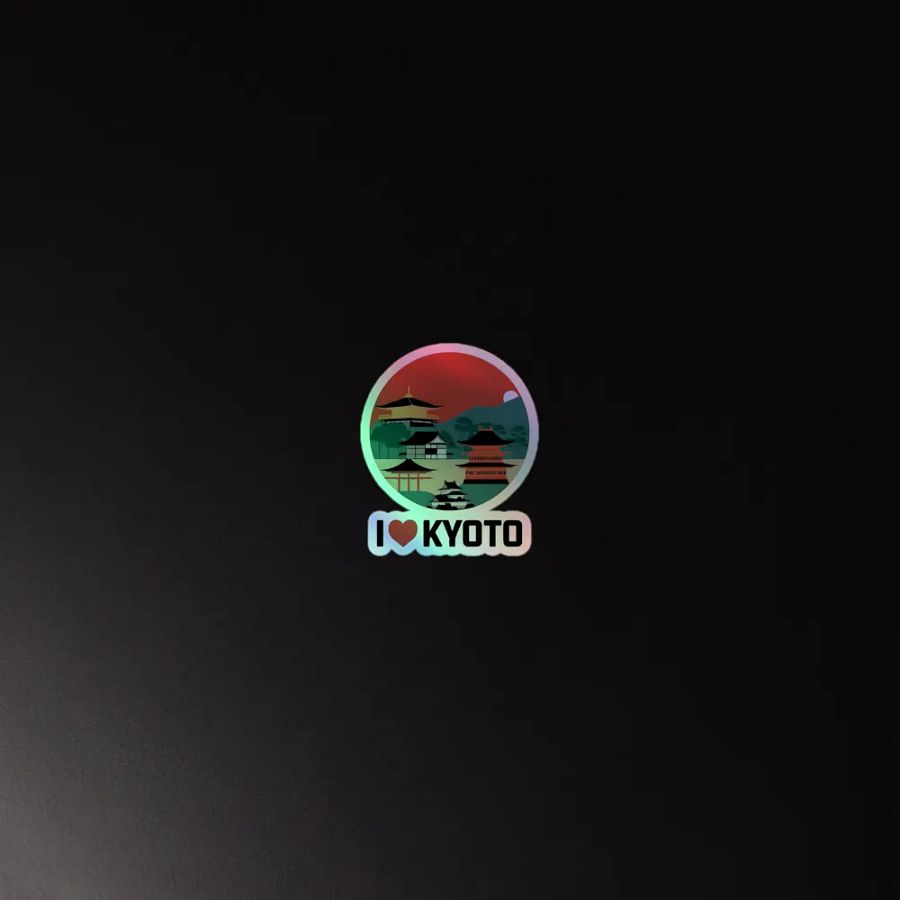 I Love Kyoto Kiss-Cut Holographic Sticker Sheet product image (2)