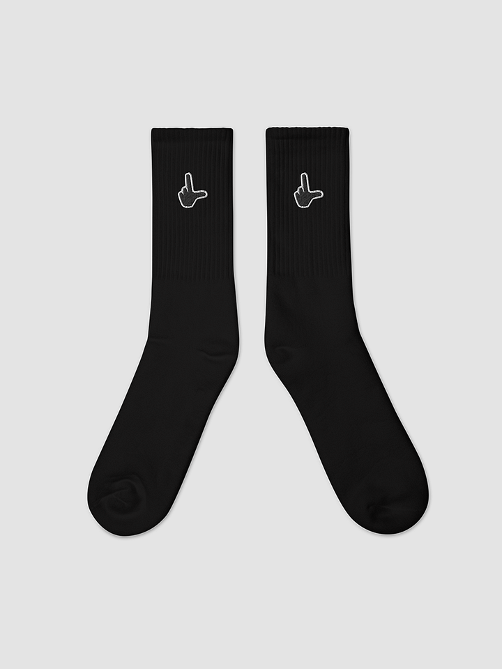 L Socks Embroidered (black and grey) product image (1)