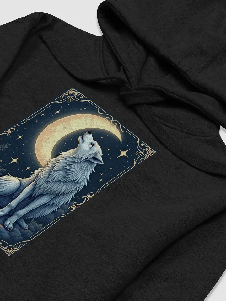Mystical Wolf Moon Art - Celestial Wolf Under Moonlit Sky product image (2)