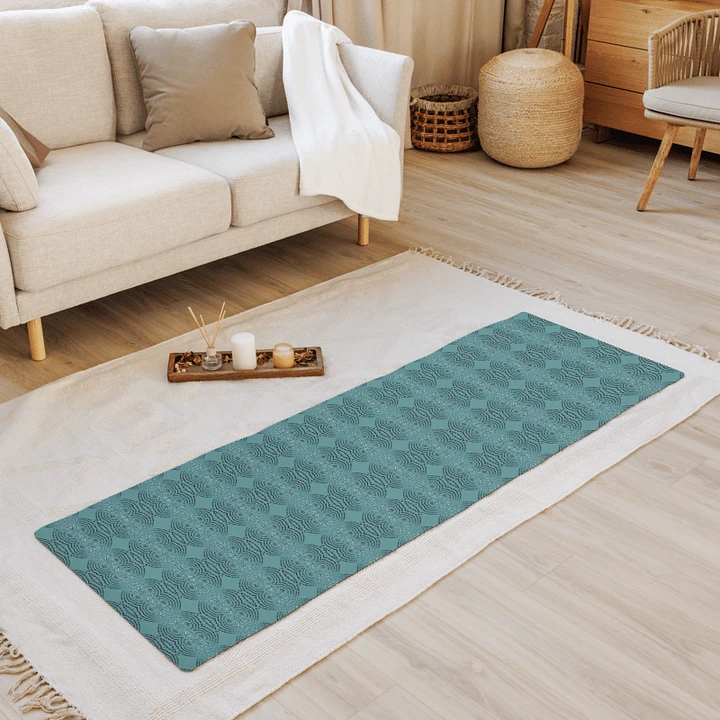 Elegant blue 3 Yoga mat product image (1)