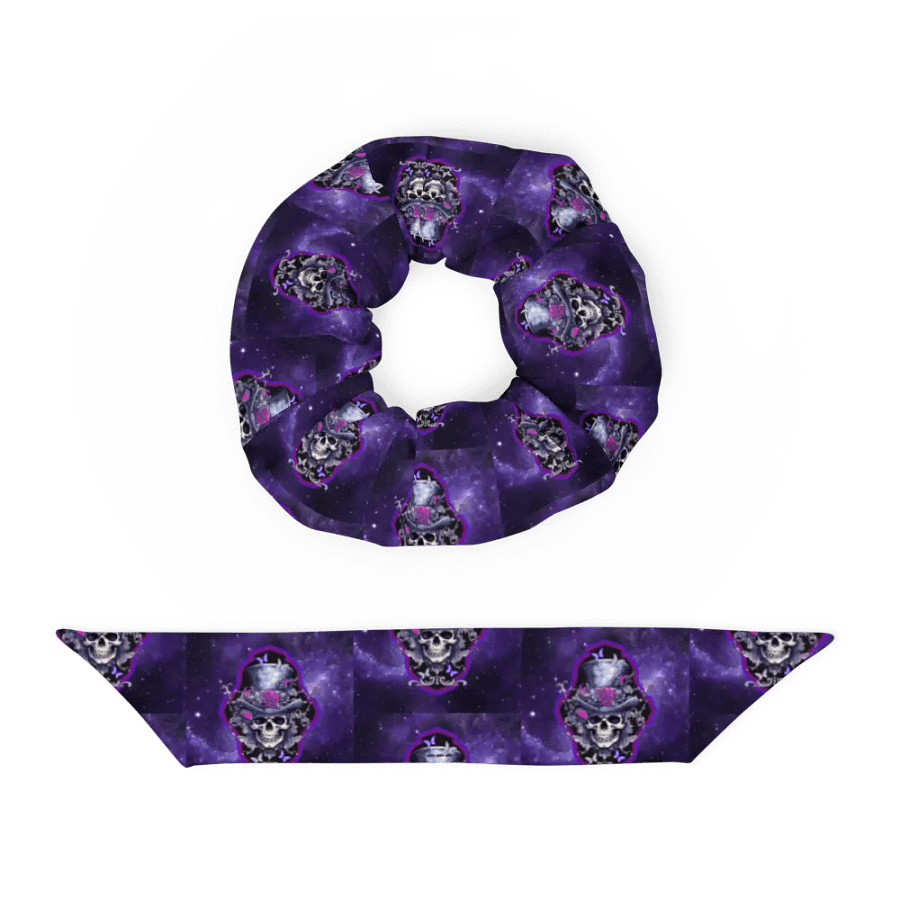 Gothic Skull & Roses Purple All-Over Print Scrunchie product image (7)