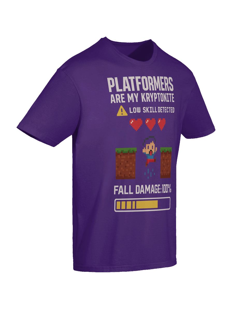 Platformers Are My Kryptonite – Funny Retro Gamer T-Shirt product image (10)