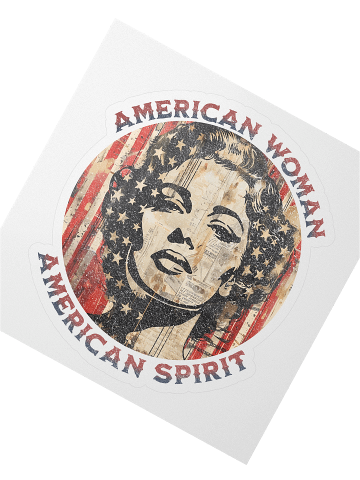 American Woman Kiss Cut Sticker product image (2)