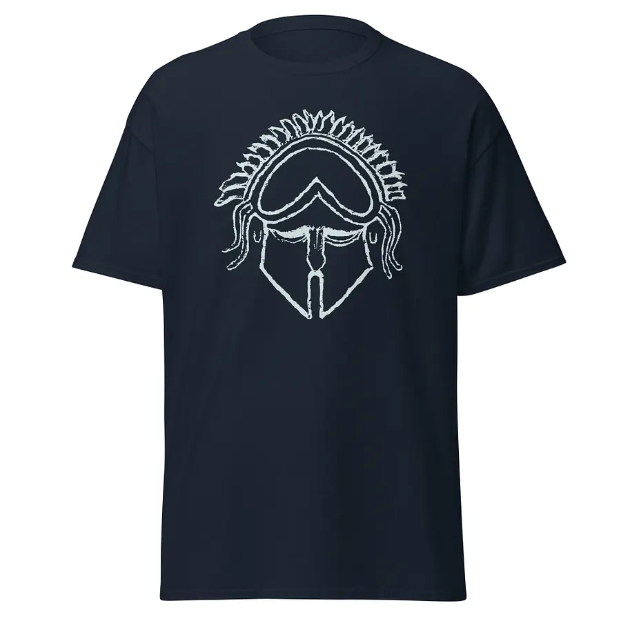 Сorinthian Helmet Ancient Greek Art 4th century BC, Navy T-Shirt product image (1)