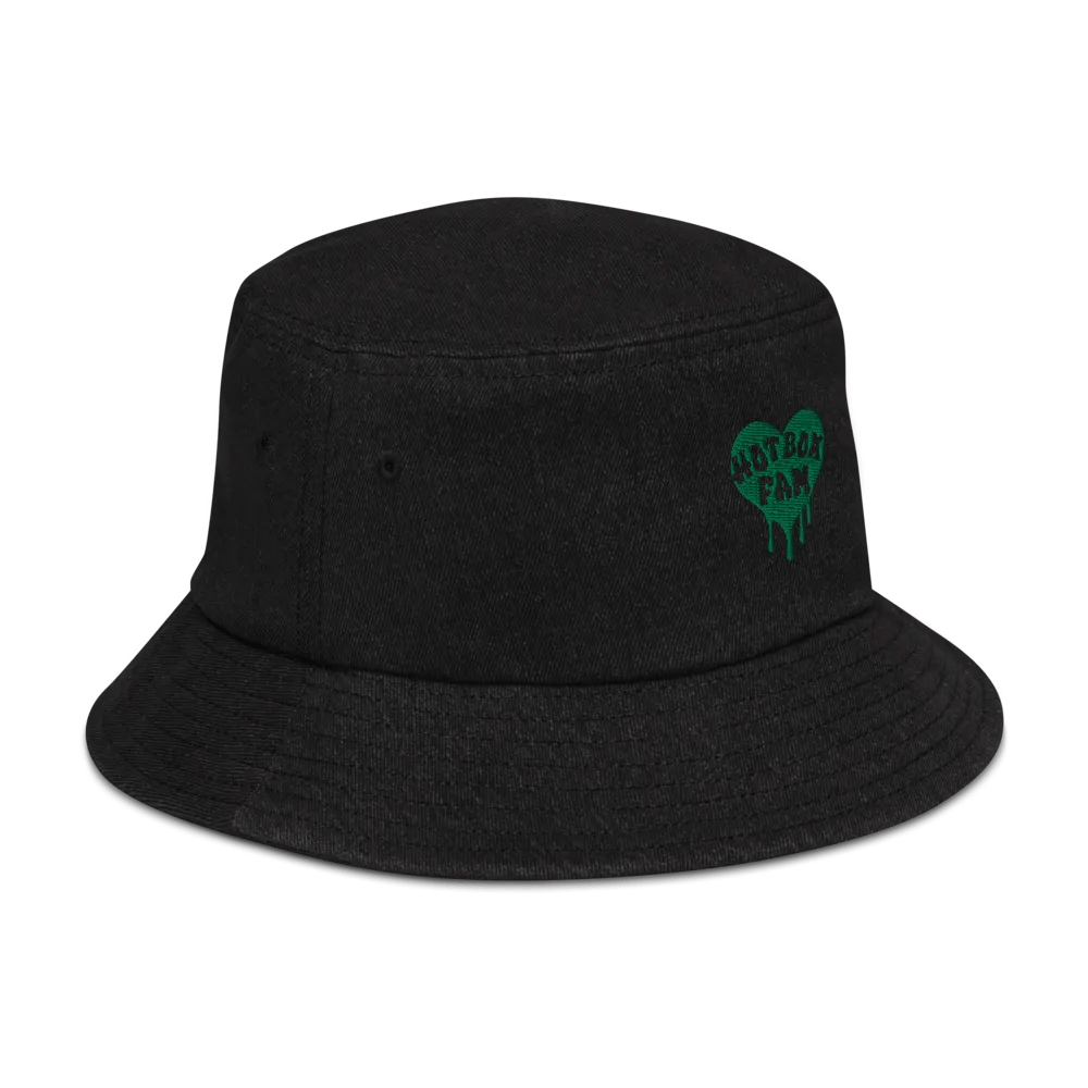 HOT BOX FAM TRANSPARENT DARK GREEN LOGO EMBROIDERY BUCKET HAT product image (3)