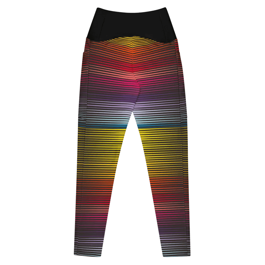 Sunset Mirage Crossover Leggings with Pockets product image (8)
