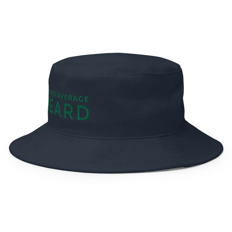 Nacho Average Beard Navy Bucket Hat (Green Embroidery) product image (2)