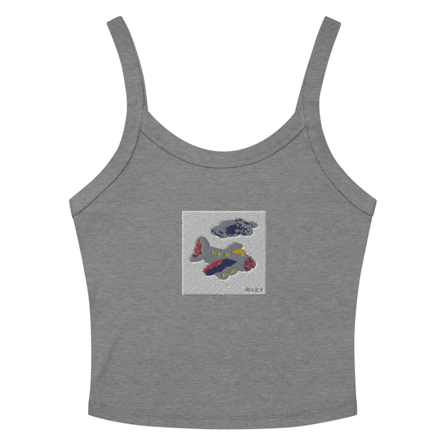 Kid Airplane (Bella+Canvas Women's Micro-Rib Tank Top) product image (4)