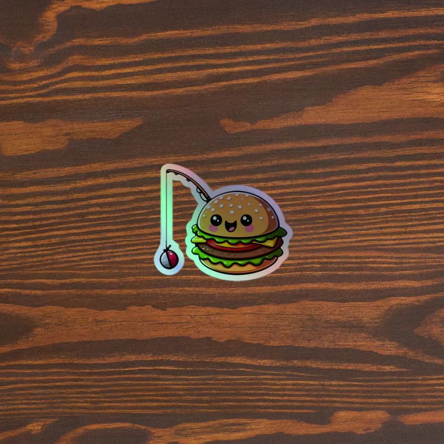 Whimsical Burger Holographic Sticker Sheet product image (5)