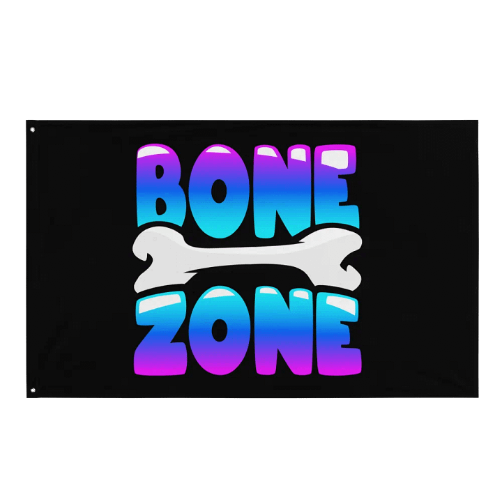BONE ZONE FLAG (BLACK) product image (1)