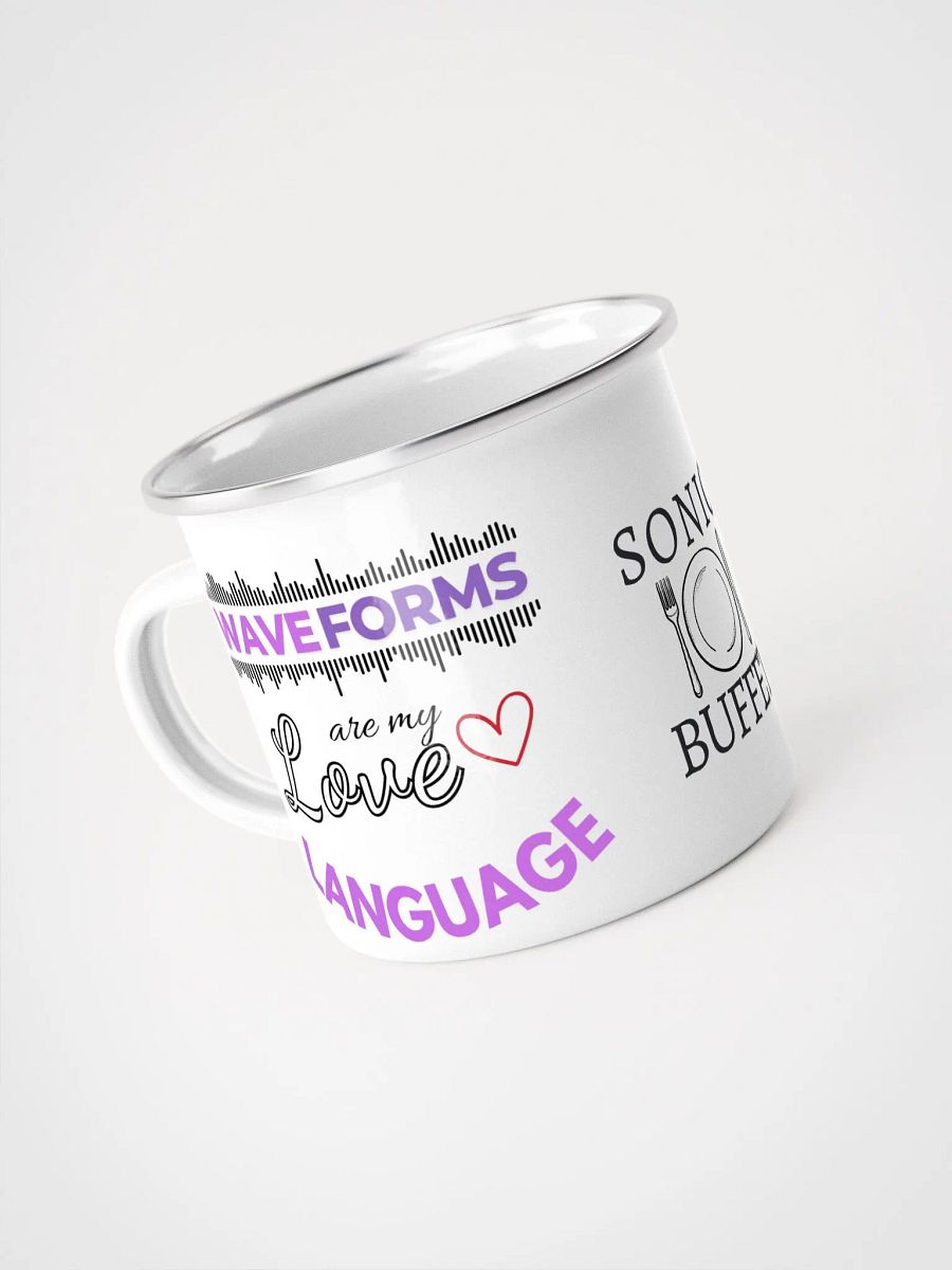 "Waveforms Are My Love Language" Enamel Coffee Mug product image (4)