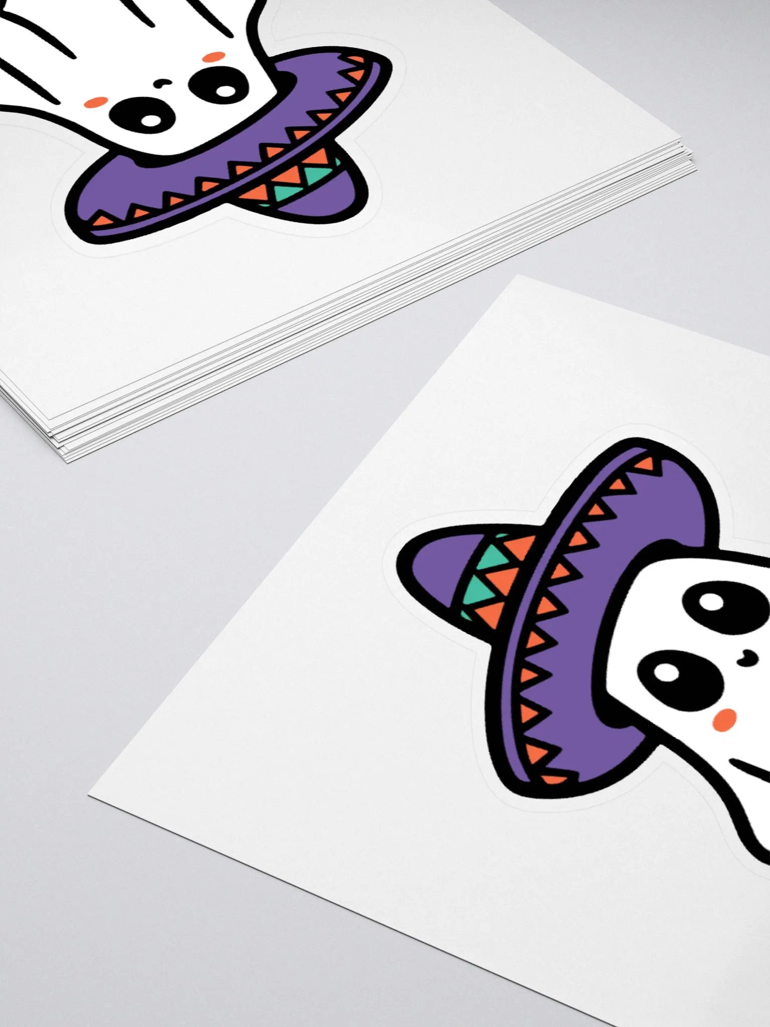 White Sombrero Ghost Sticker product image (4)