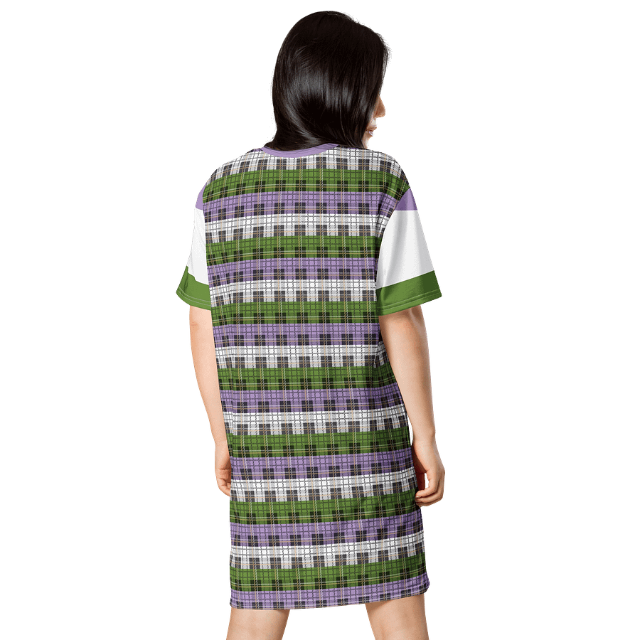 Genderqueer Pride Plaid T-shirt Dress product image (2)