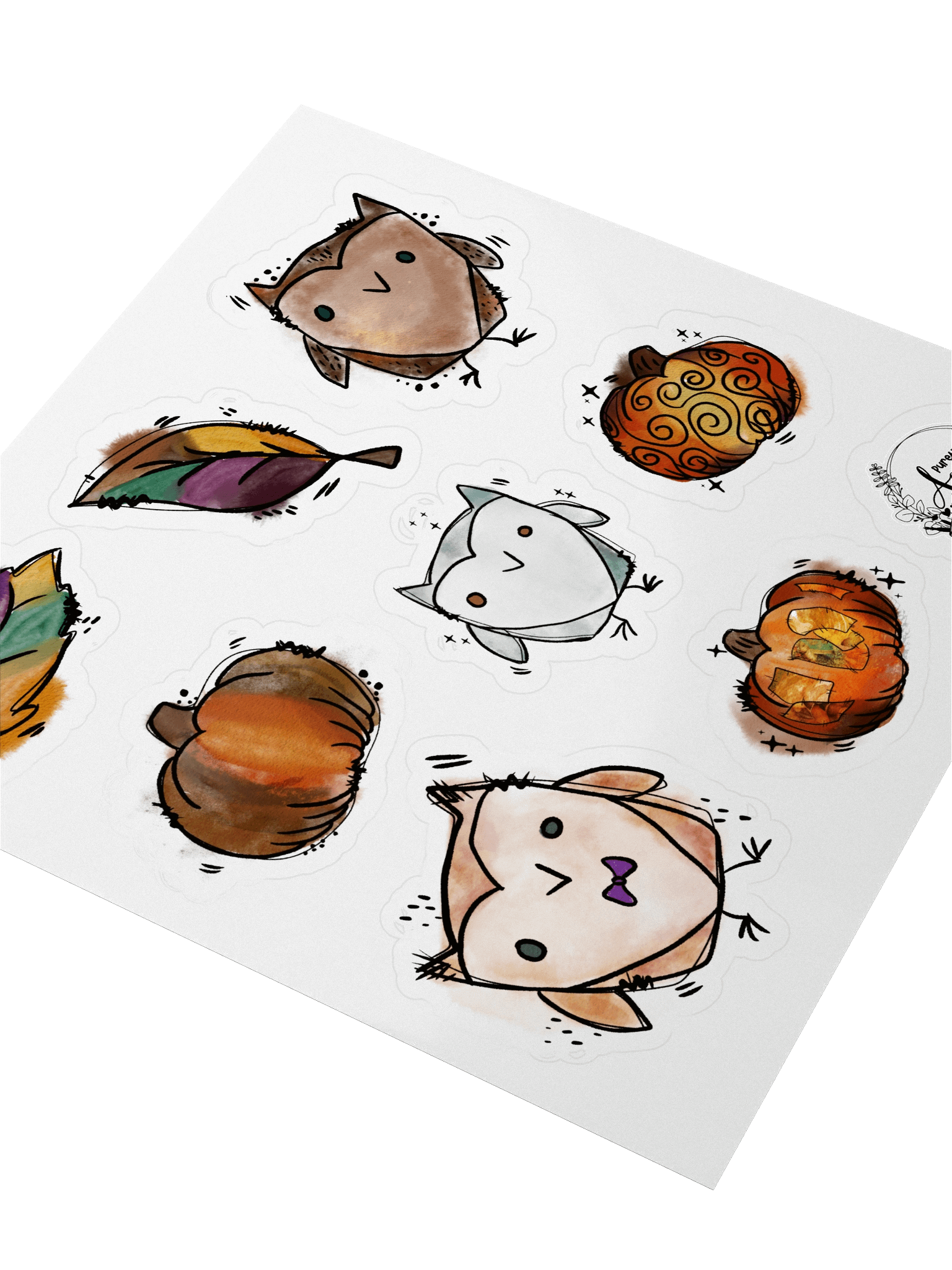 Whimsical Owl Kiss Cut Stickers Set product image (3)