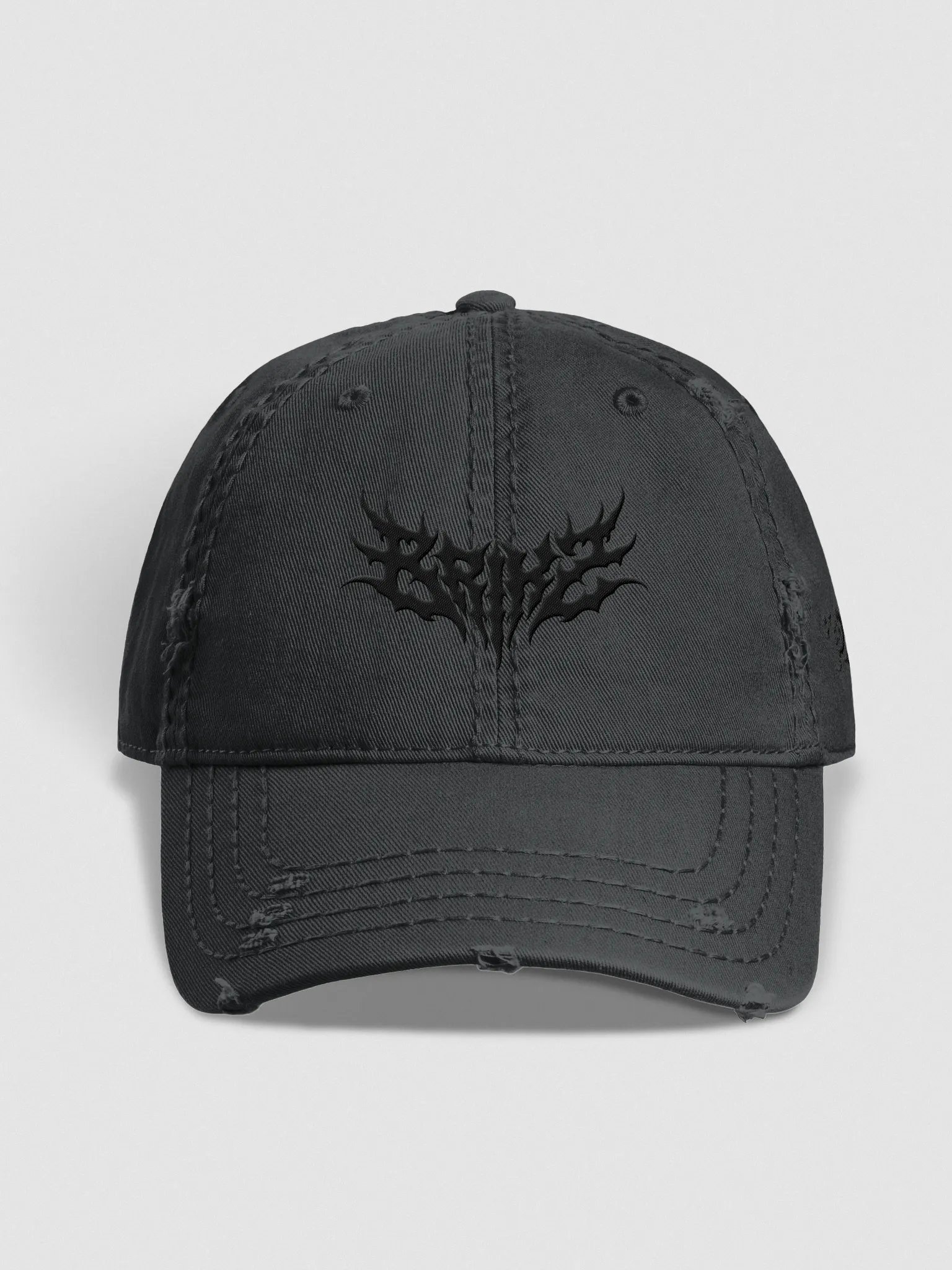 Brikz Distressed hat (Black embroidery) product image (1)
