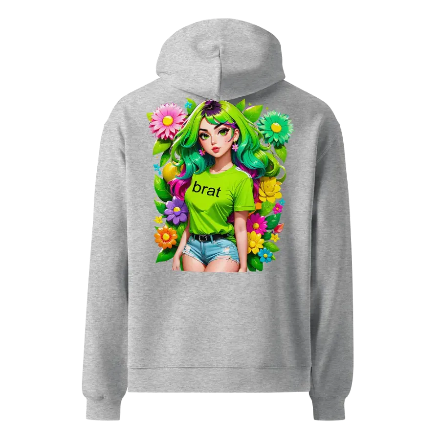 Brat - Premium Hoodie (Athletic Heather) Brat Life - v4 (Back Printed Design) product image (1)