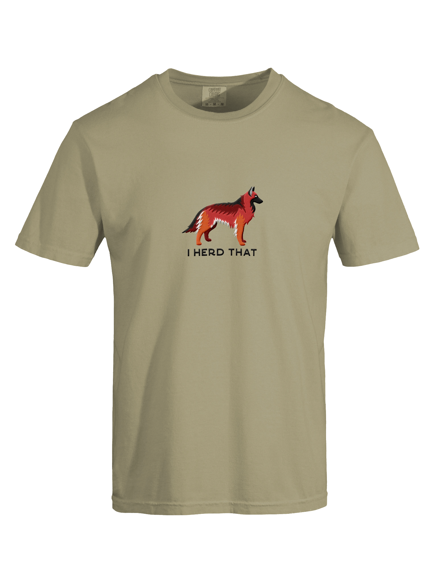 I Herd That T-Shirt(Embroidered) of a Belgian Tervuren(Red) product image (41)