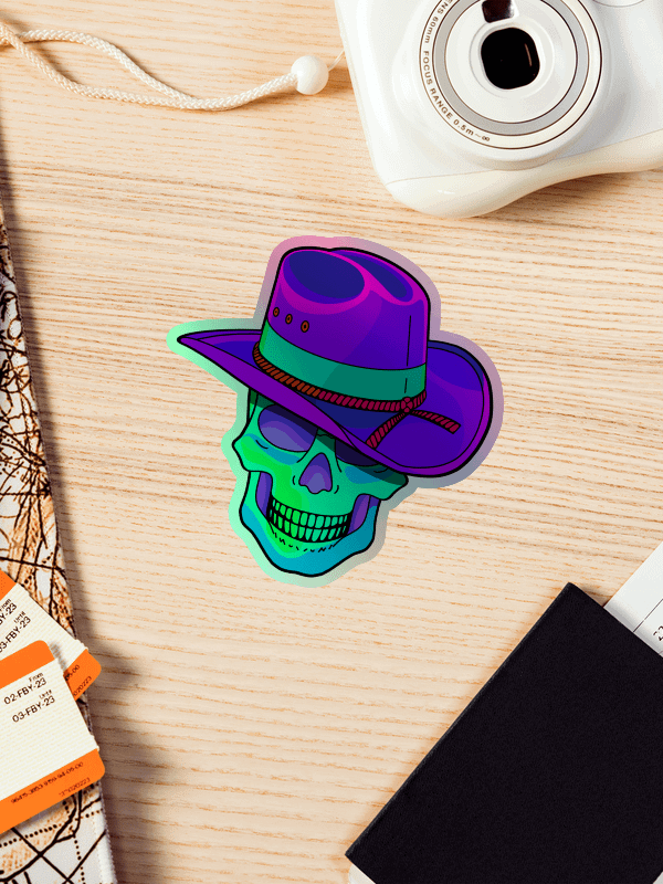 Dead Cowboy Holographic Sticker product image (1)