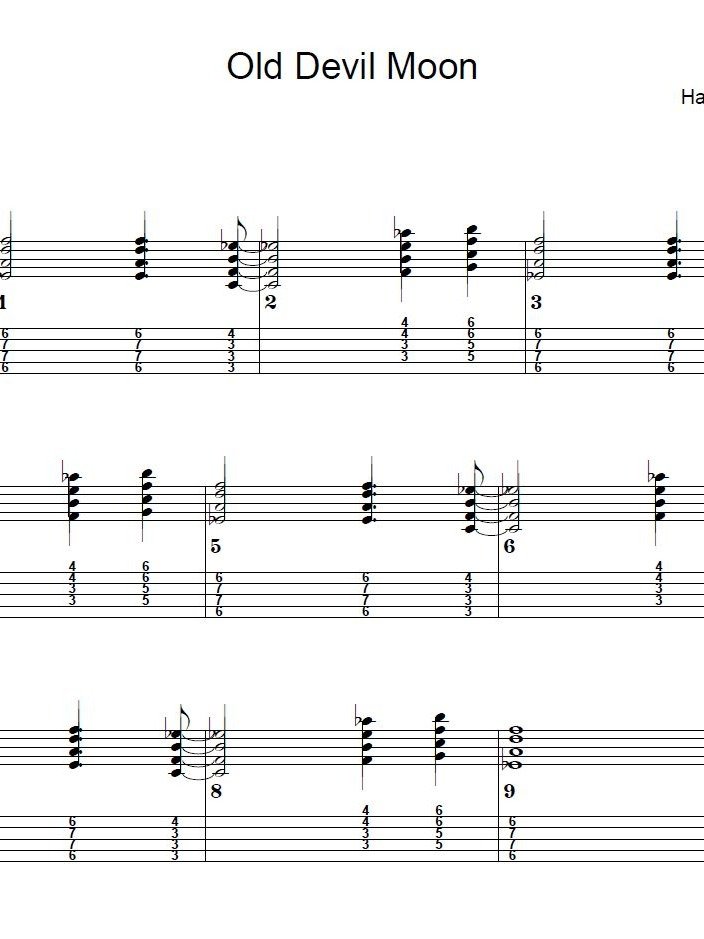 Old devil moon - Guitar sheet music product image (1)