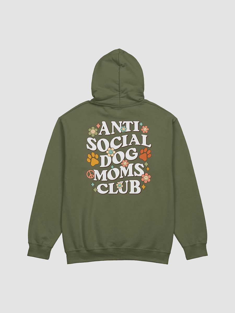 Anti Social Dog Moms Club Retro(White) Hooded Sweatshirt | Funny Introvert Hoodie for Dog Moms product image (25)