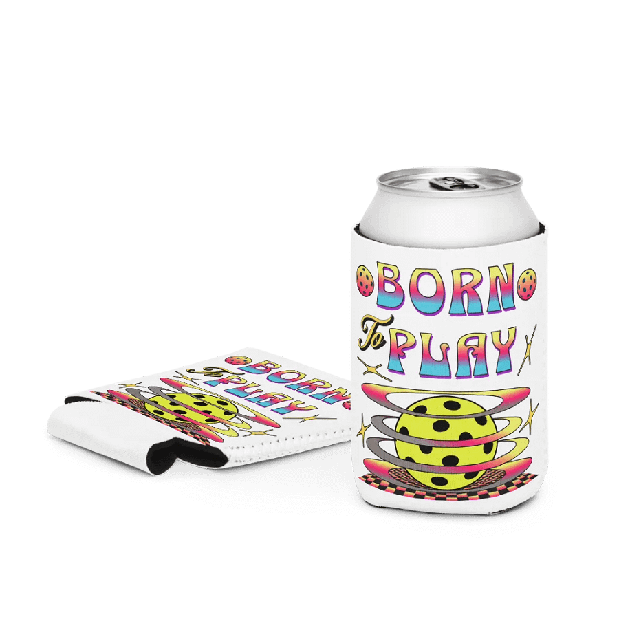 Born To Play Pickleball Playful Ballin' Can Cooler product image (4)