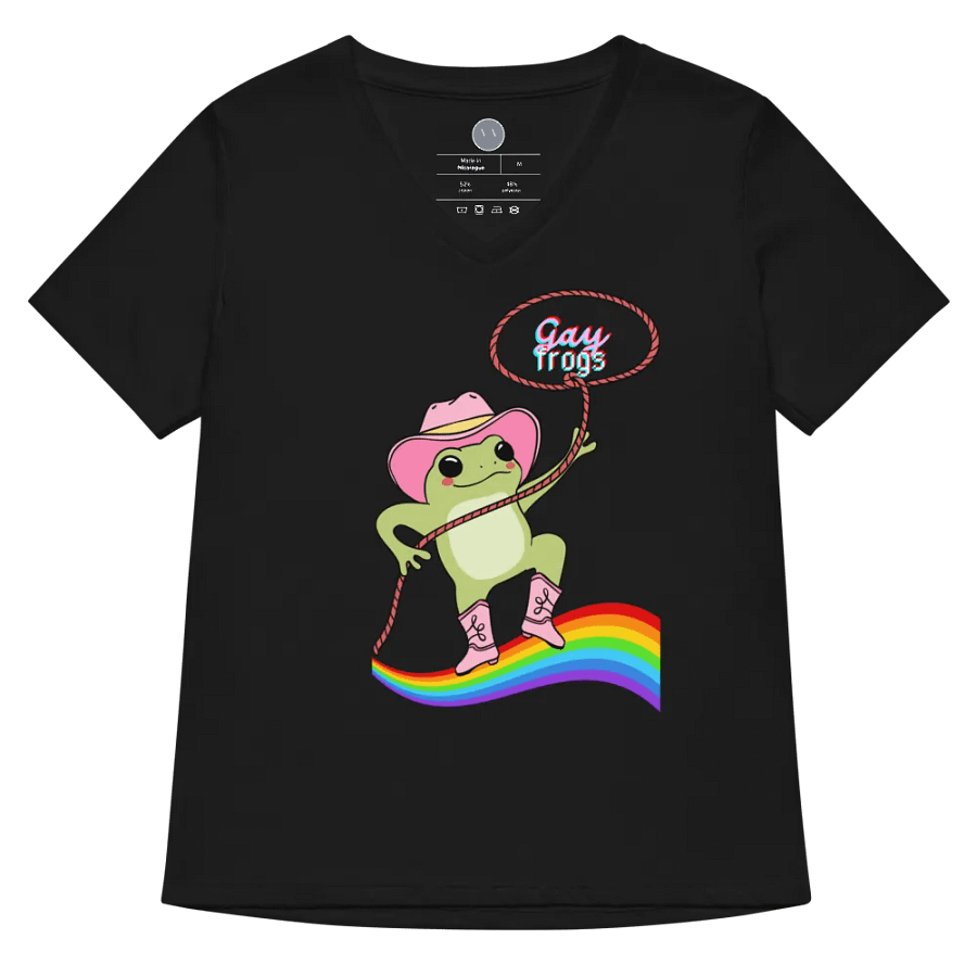 Gay Frog Hype Fitted V-Neck Shirt product image (17)