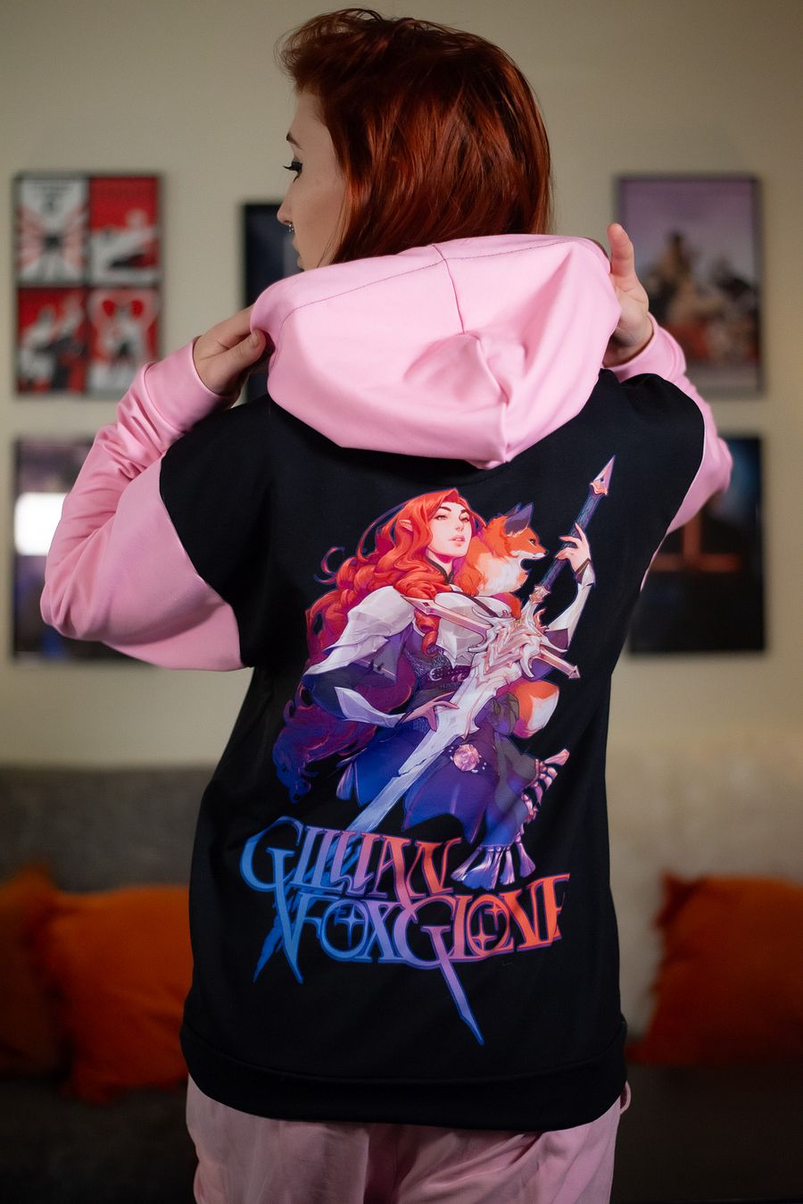 Gillian Foxglove Knight and the Fox Hoodie (Pink) product image (4)