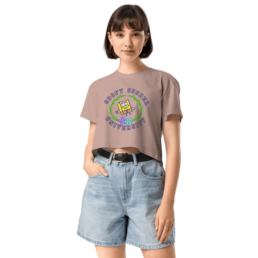 Goofy Goober University Crop Top product image (4)