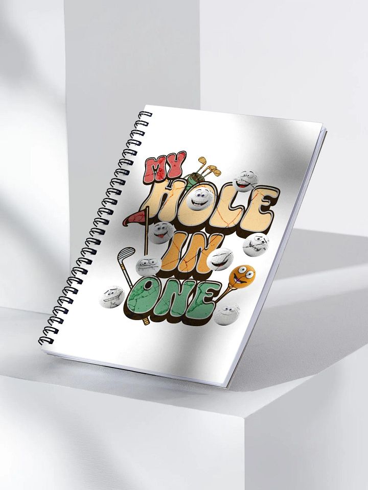 My Hole In One Whimsical Golf Ball Expressions Spiral Notebook product image (2)