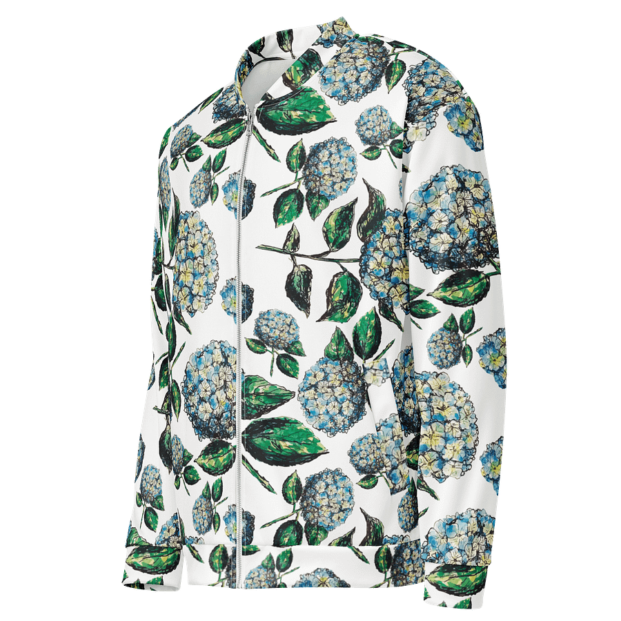 Blue Hydrangea Dreams | Unisex Bomber Jacket | Monique Faella Designs™ product image (3)
