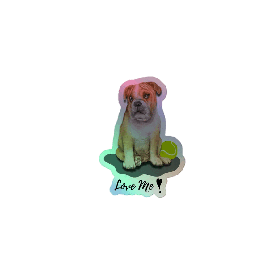 Bulldog Bliss Holographic Sticker Sheet product image (1)