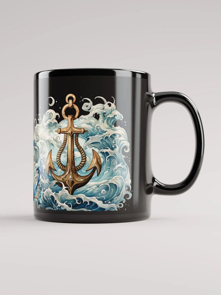 Anchored Artistry Black Mug product image (1)