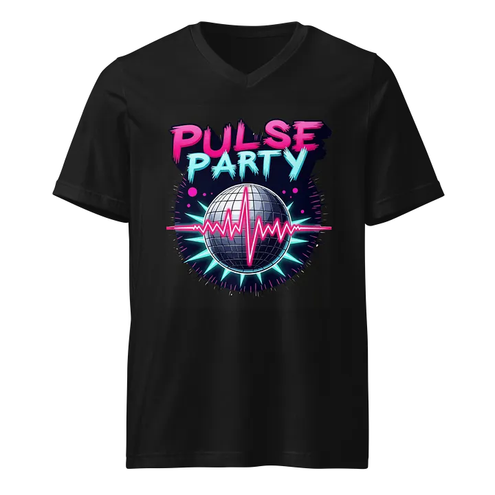Neon Pulse Party V-Neck Tee product image (1)