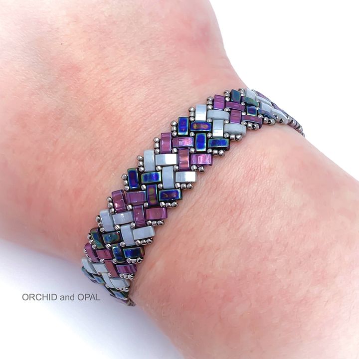 Digital Pattern - Half Tila Herringbone Bracelet product image (1)