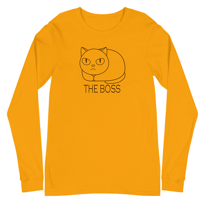 The Boss Unisex Long Sleeve Tee, Black Print product image (2)