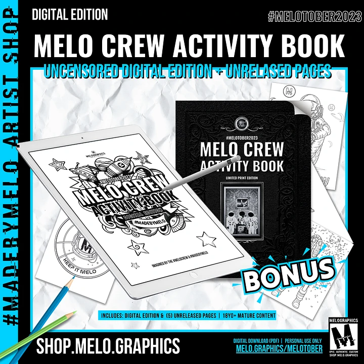 MELO CREW Activity Book: Uncensored Digital Edition | #MadeByMELO product image (1)