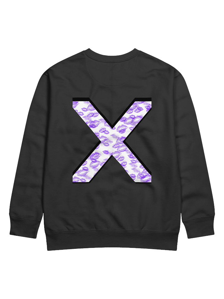 White X Purple Lipstick Kisses | Crewneck product image (1)