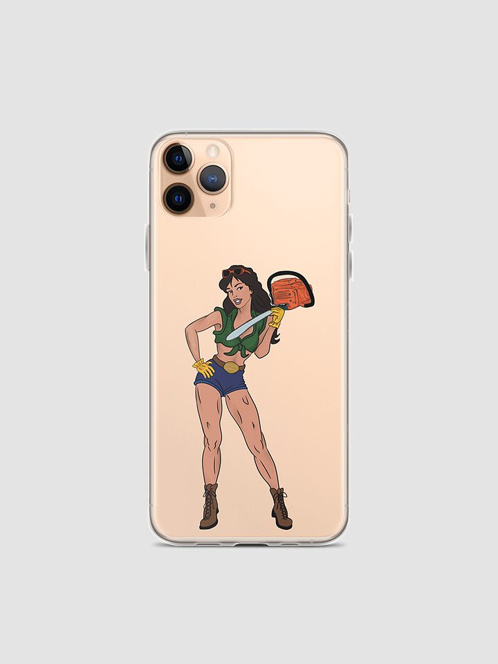 iPhone Case - Brunette Chainsaw Betty Pinup product image (1)