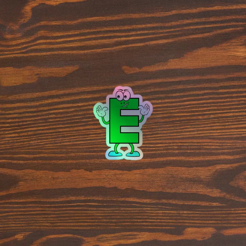E Holographic Cartoon Character Sticker product image (5)