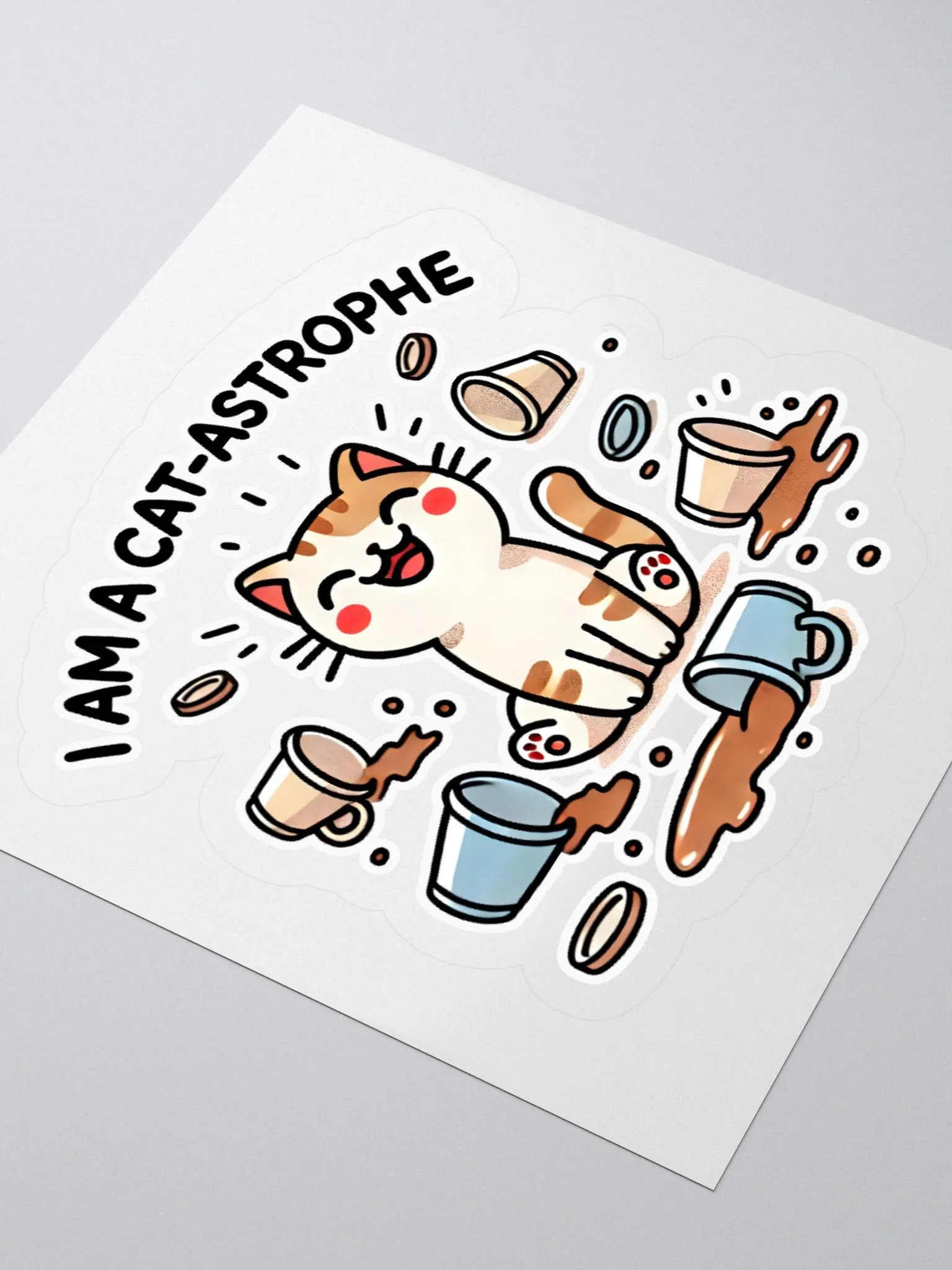 I am a cat-astrophe sticker product image (8)