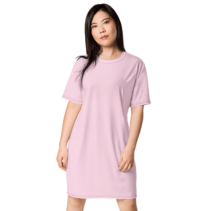 Oversized T-Shirt Dress - Playful Pig Pink, Sizes 2XS-6XL product image (1)