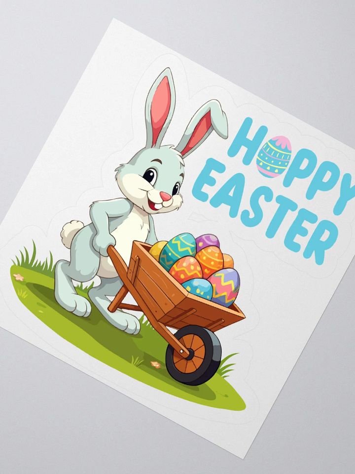 Hoppy Easter with Easter Bunny Sticker product image (2)