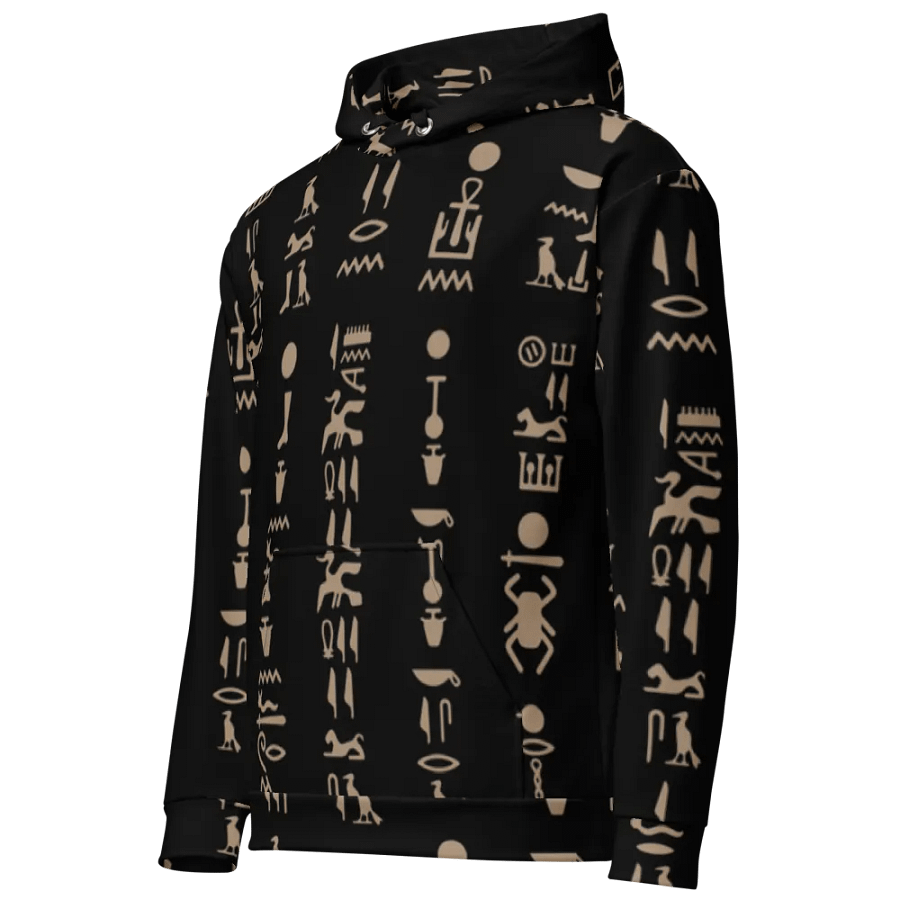 Isis Black Hieroglyphs Unisex Hoodie product image (2)