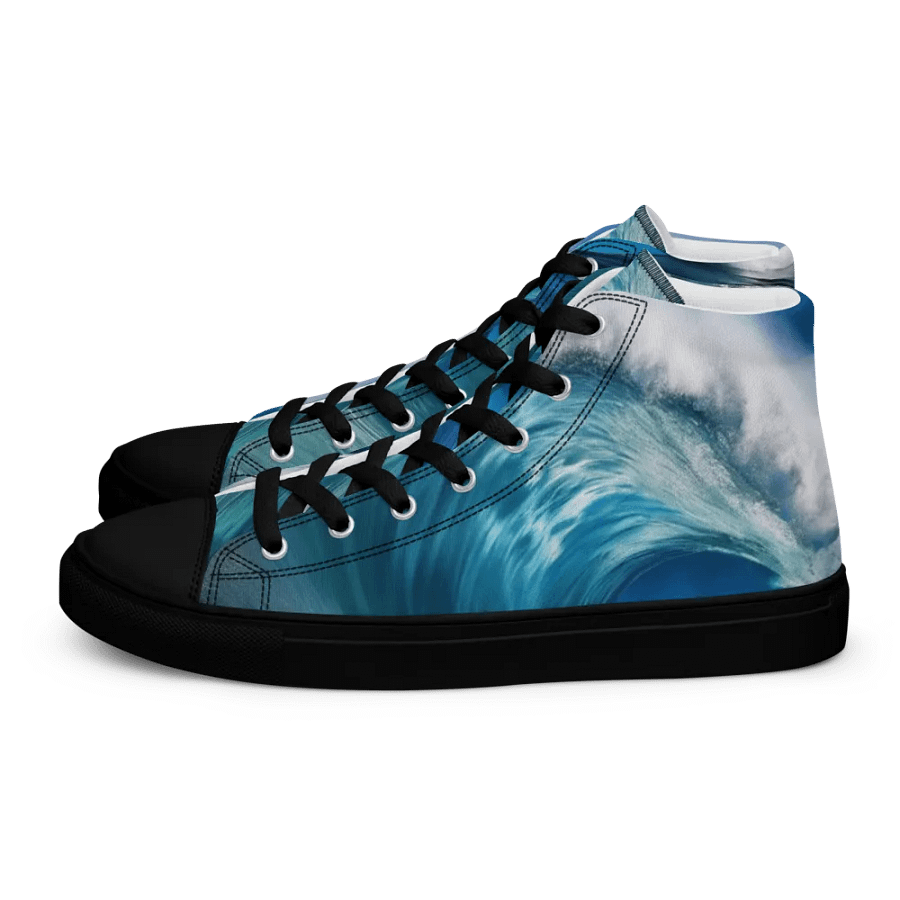 Ocean Wave High Top Canvas Shoes For Men product image (1)