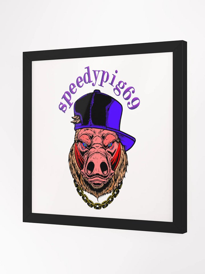 Speedy Steed Stylized Pig Head Framed Poster product image (2)