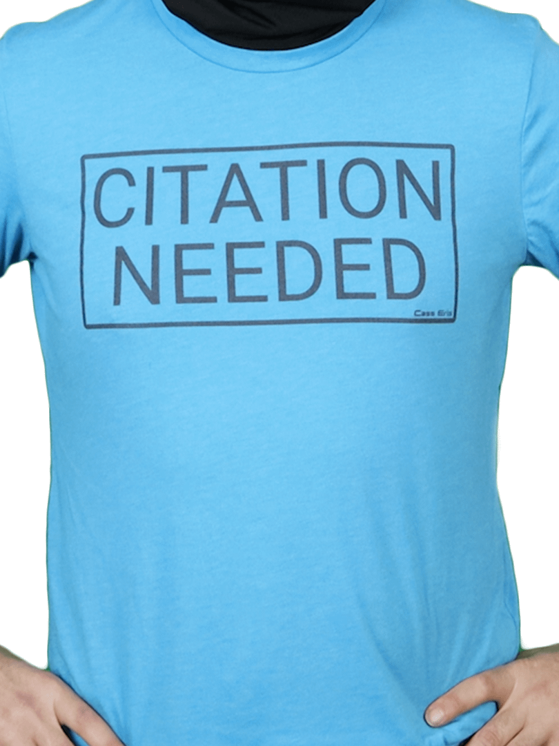 Citation Needed T-Shirt (Black Design, Tri-Blend) product image (1)