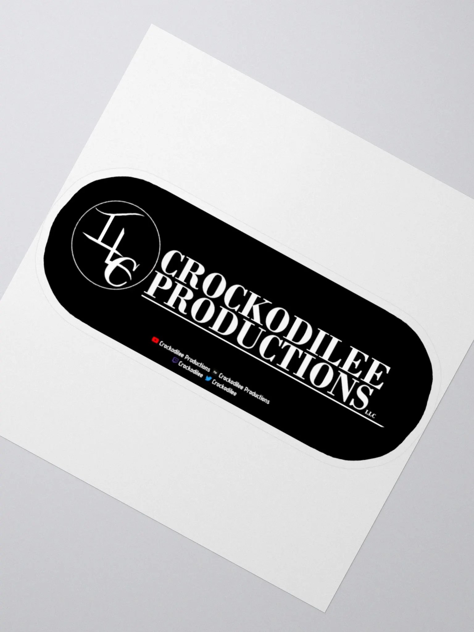 Crockodilee Productions Logo w Socials Sticker product image (6)