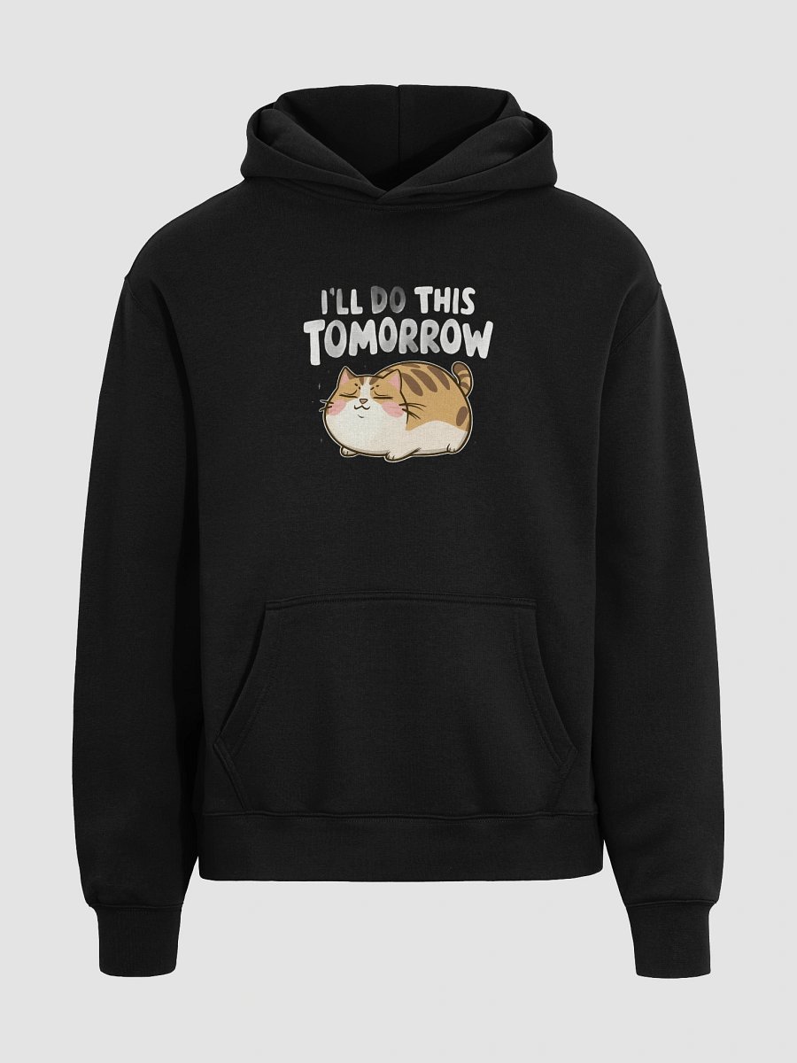 Funny Lazy Cat -'I'll Do This Tomorrow' Minimalist Procrastination Humor product image (3)