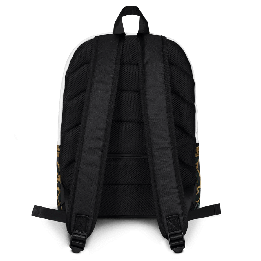 Golden Arabesque Monogram All-Over Print Backpack product image (3)