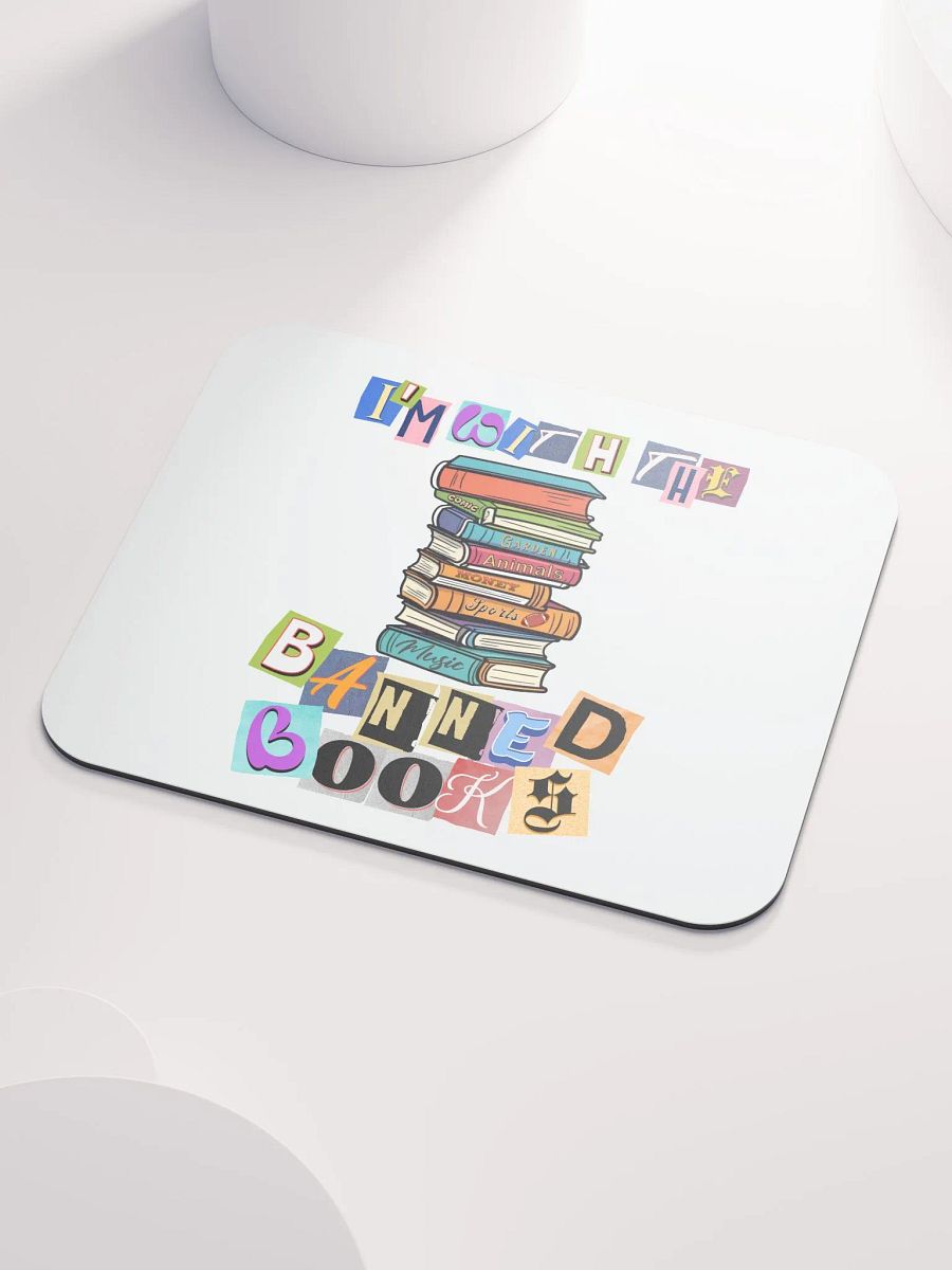 Im With The Banned Books Eclectic Stack Mouse Pad product image (3)